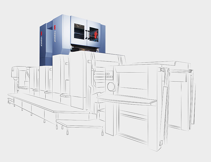 MK 1020CF 冷燙單元
技術(shù)描述：冷燙印技術(shù)
在膠印機(jī)上加裝冷燙單元，完成先燙后印或先印后燙，擺桿跳步能有效節(jié)約電化鋁。